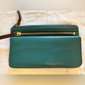Fossil leather turquoise wallet